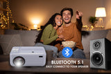 RCA, Bluetooth®  Home Theater Projector, Built-In DVD player, White