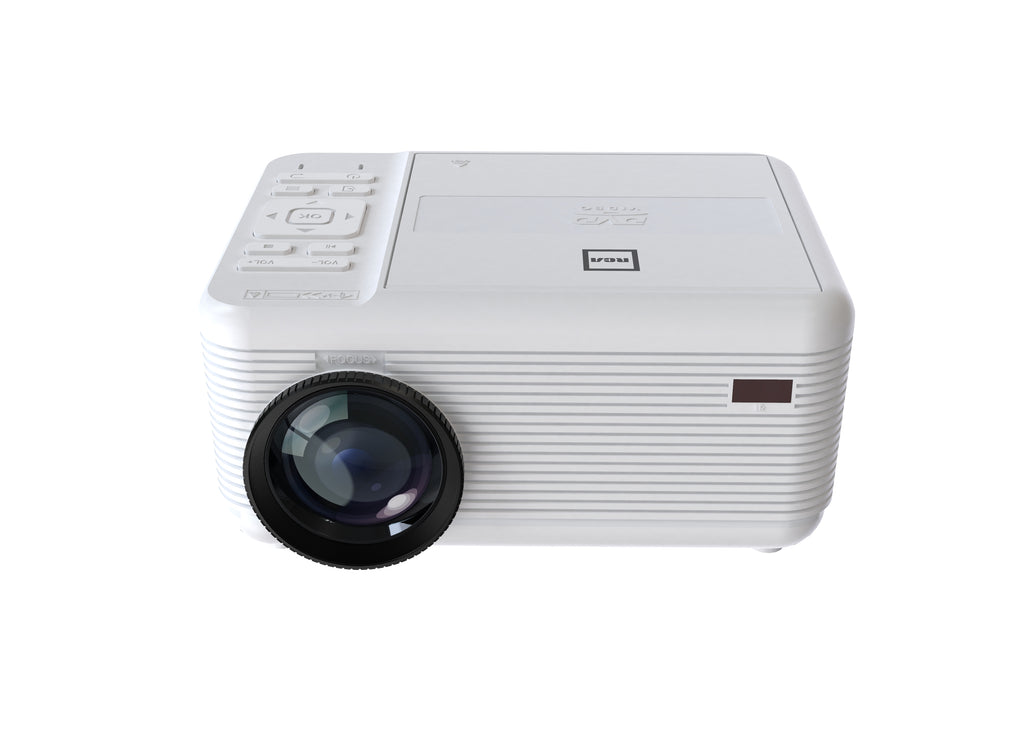 RCA, Bluetooth®  Home Theater Projector, Built-In DVD player, White