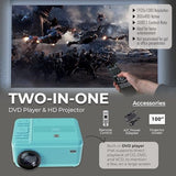 RCA, Bluetooth Home Theater Projector, With DVD Player, With 100" Fold Up Screen, Aqua