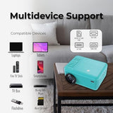 RCA, Bluetooth Home Theater Projector, With DVD Player, With 100" Fold Up Screen, Aqua
