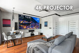 RCA, 1080p Home Theater Projector, 4K Compatible, White