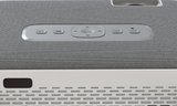 RCA, 720p Bluetooth®  Home Theater Projector, Built-In Rechargable Battery, White/Grey
