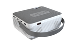 RCA, 720p Bluetooth®  Home Theater Projector, Built-In Rechargable Battery, White/Grey