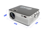 RCA, 720p Bluetooth®  Home Theater Projector, Built-In Rechargable Battery, White/Grey