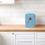 Frigidaire, 9 Can/6 Liter Mini Retro Personal Fridge, Blue